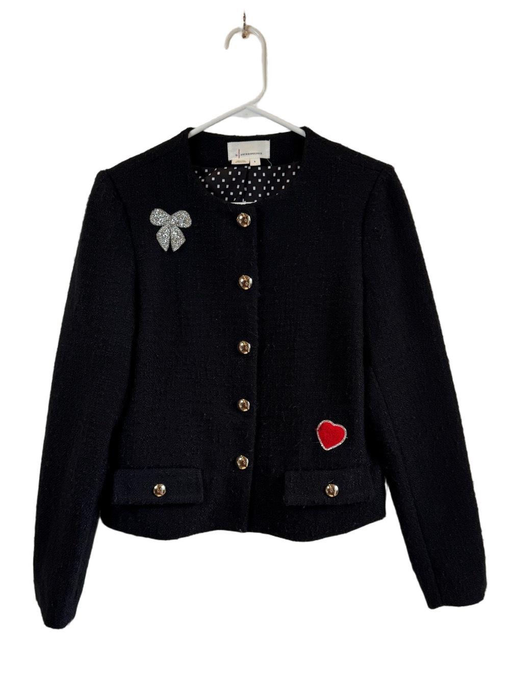 BY ANTHROPOLOGIE Tweed Patch Blazer - Picture 6 of 16